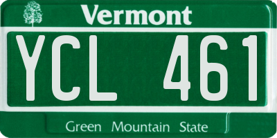 VT license plate YCL461