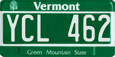 VT license plate YCL462