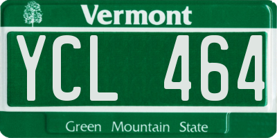 VT license plate YCL464