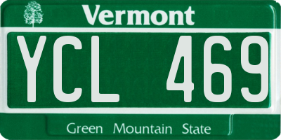 VT license plate YCL469