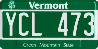VT license plate YCL473