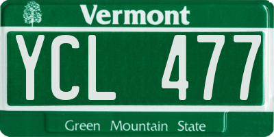 VT license plate YCL477