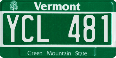 VT license plate YCL481