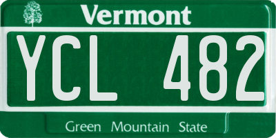 VT license plate YCL482