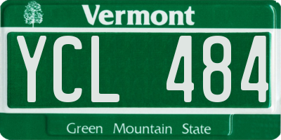 VT license plate YCL484