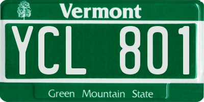 VT license plate YCL801