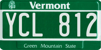VT license plate YCL812