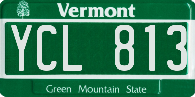 VT license plate YCL813