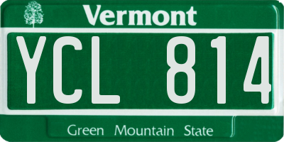VT license plate YCL814