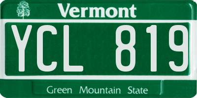 VT license plate YCL819