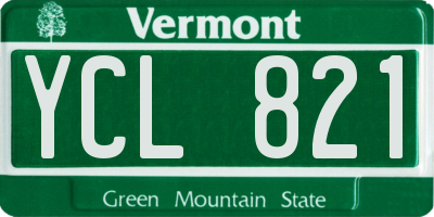 VT license plate YCL821