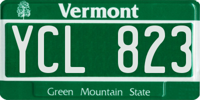 VT license plate YCL823