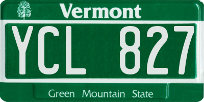 VT license plate YCL827