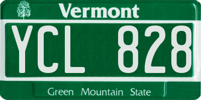 VT license plate YCL828