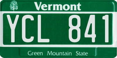 VT license plate YCL841