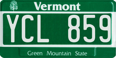 VT license plate YCL859