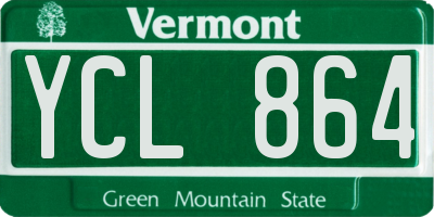 VT license plate YCL864
