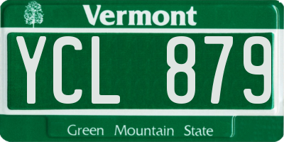 VT license plate YCL879