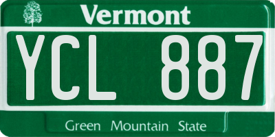 VT license plate YCL887