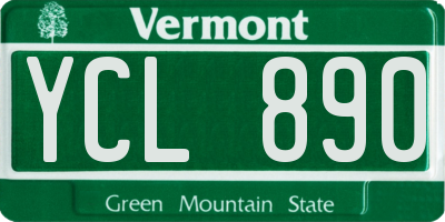 VT license plate YCL890