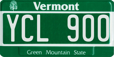 VT license plate YCL900