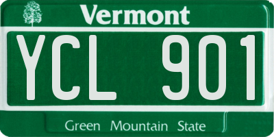 VT license plate YCL901