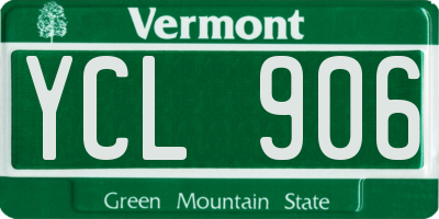 VT license plate YCL906