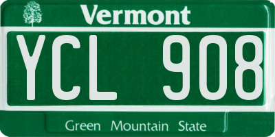 VT license plate YCL908