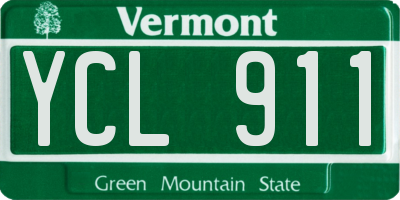 VT license plate YCL911