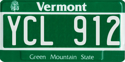 VT license plate YCL912