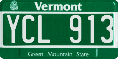 VT license plate YCL913