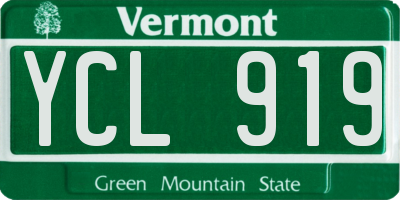 VT license plate YCL919