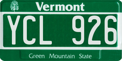 VT license plate YCL926