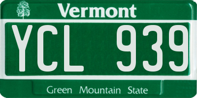 VT license plate YCL939