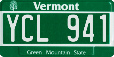 VT license plate YCL941
