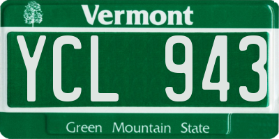 VT license plate YCL943
