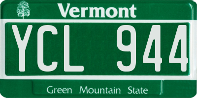 VT license plate YCL944