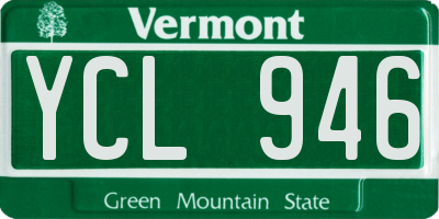 VT license plate YCL946