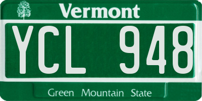 VT license plate YCL948