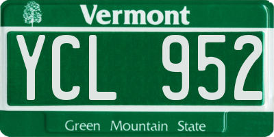 VT license plate YCL952