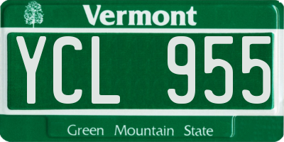 VT license plate YCL955