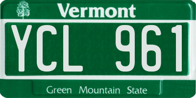 VT license plate YCL961