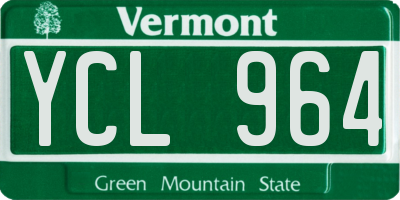 VT license plate YCL964