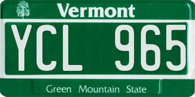 VT license plate YCL965