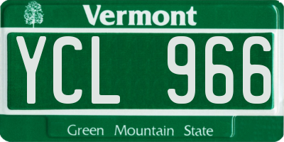 VT license plate YCL966