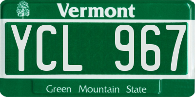 VT license plate YCL967