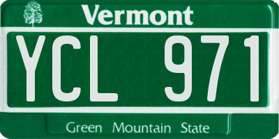 VT license plate YCL971