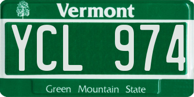 VT license plate YCL974