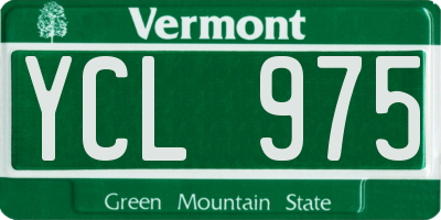 VT license plate YCL975