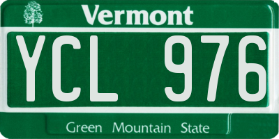 VT license plate YCL976